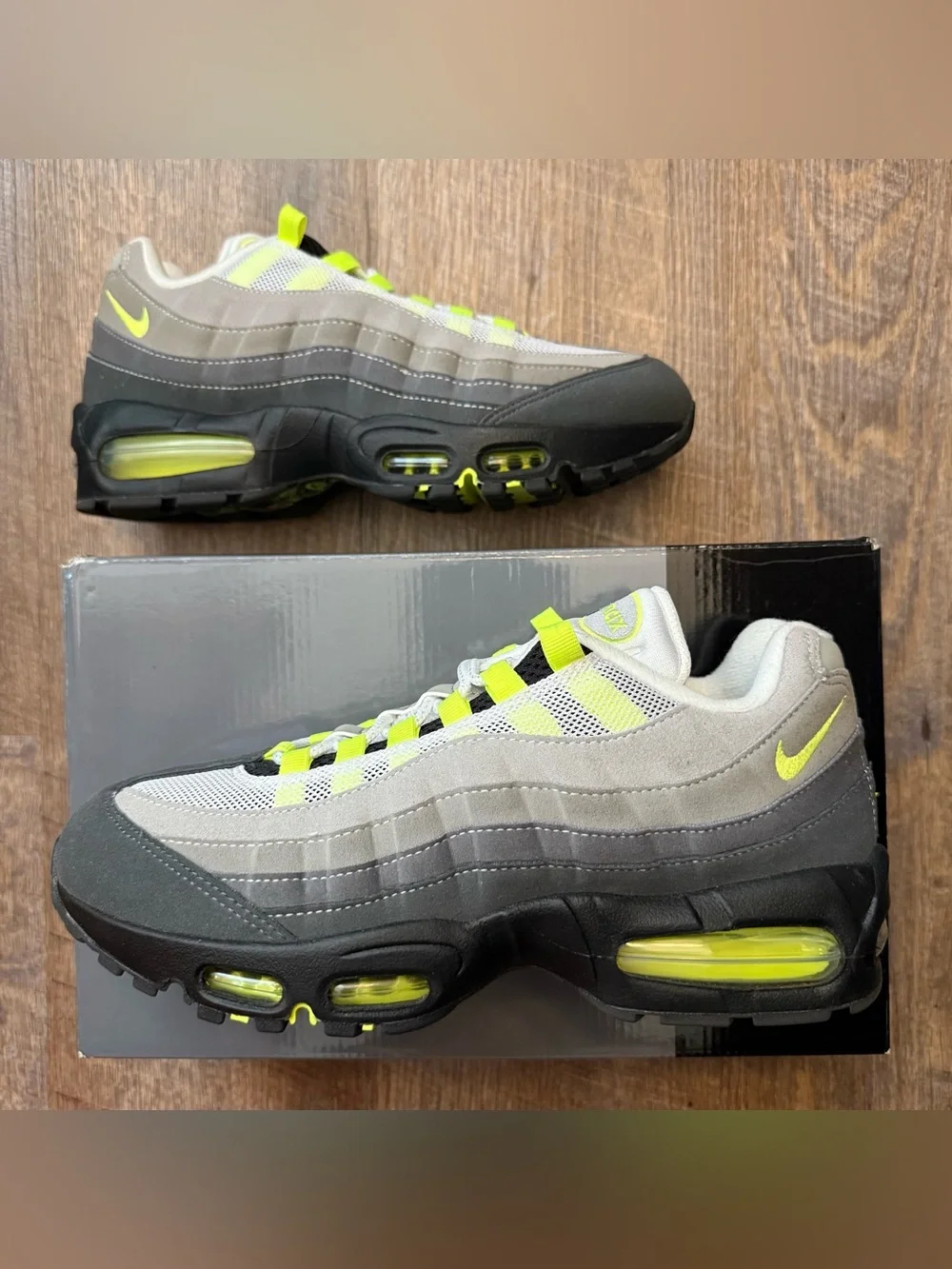 Nike Air Max 95 OG Big Bubble Neon 2025 Grey Men’s Size 8.5 Sneakers HM4740-001.
